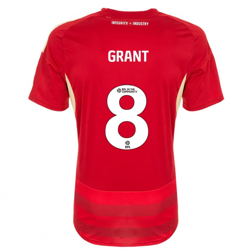 Danxen Barn Jorge Grant #8 Röd Vit Hemmatröja Matchtröjor 2025/26 Tröjor T-Tröja