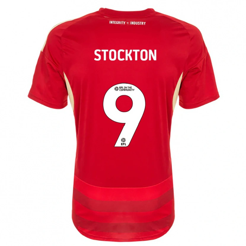 Danxen Barn Cole Stockton #9 Röd Vit Hemmatröja Matchtröjor 2025/26 Tröjor T-Tröja