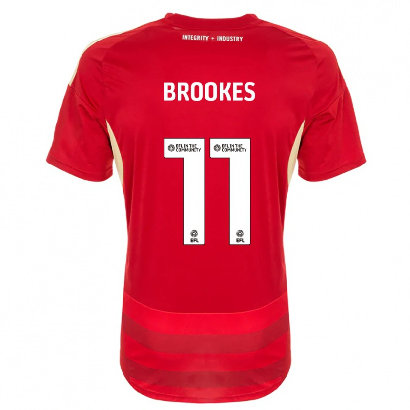 Danxen Barn Evie Brookes #11 Röd Vit Hemmatröja Matchtröjor 2025/26 Tröjor T-Tröja
