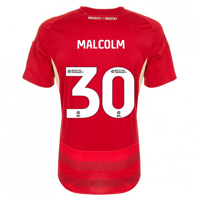 Danxen Barn Kyrell Malcolm #30 Röd Vit Hemmatröja Matchtröjor 2025/26 Tröjor T-Tröja