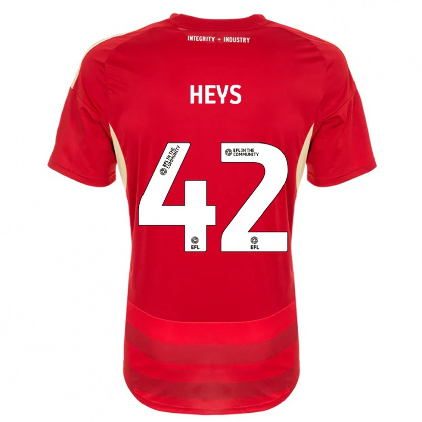 Danxen Barn Marshall Heys #42 Röd Vit Hemmatröja Matchtröjor 2025/26 Tröjor T-Tröja