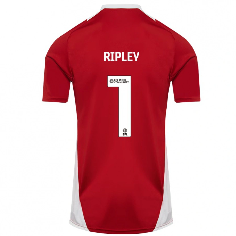 Danxen Barn Connor Ripley #1 Röd Vit Guld Hemmatröja Matchtröjor 2025/26 Tröjor T-Tröja
