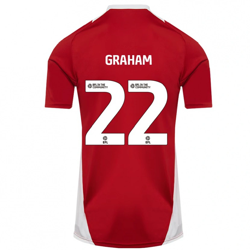 Danxen Barn Jess Graham #22 Röd Vit Guld Hemmatröja Matchtröjor 2025/26 Tröjor T-Tröja