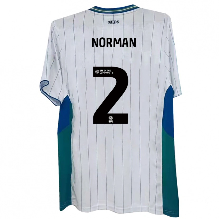 Danxen Barn Cameron Norman #2 Vit Grön Blå Hemmatröja Matchtröjor 2025/26 Tröjor T-Tröja
