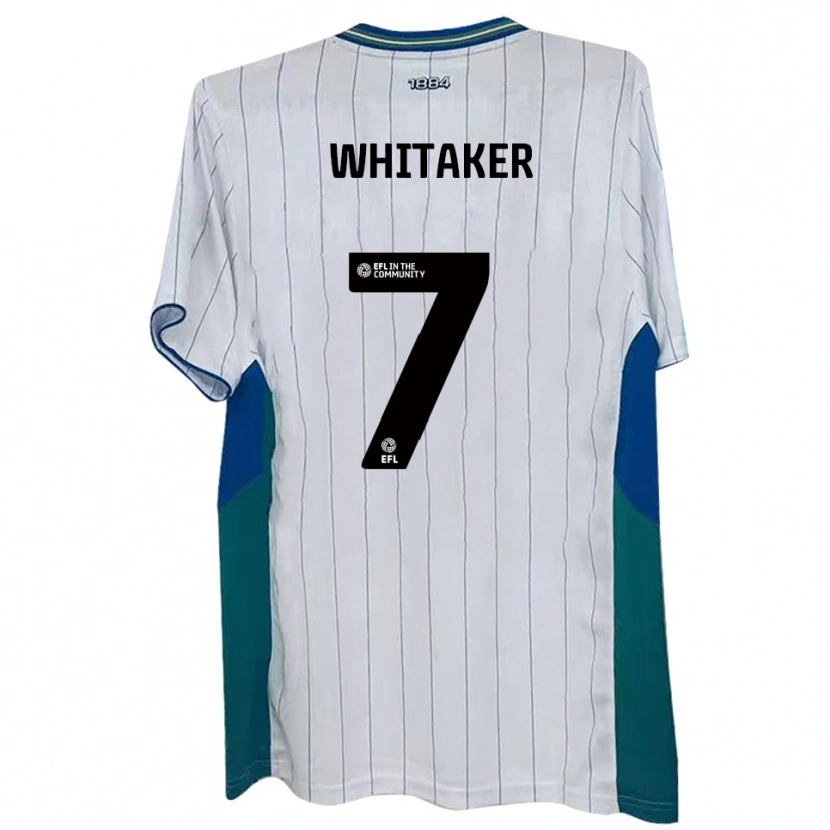 Danxen Barn Charlie Whitaker #7 Vit Grön Blå Hemmatröja Matchtröjor 2025/26 Tröjor T-Tröja
