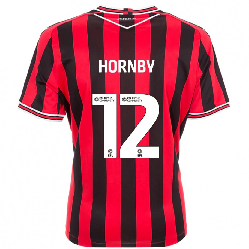 Danxen Barn Sam Hornby #12 Röd Svart Hemmatröja Matchtröjor 2025/26 Tröjor T-Tröja