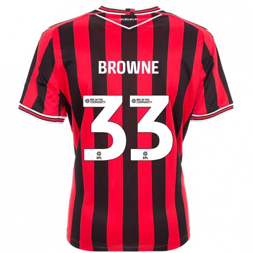 Danxen Barn Rico Browne #33 Röd Svart Hemmatröja Matchtröjor 2025/26 Tröjor T-Tröja