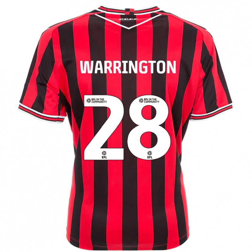 Danxen Barn Lewis Warrington #28 Röd Svart Hemmatröja Matchtröjor 2025/26 Tröjor T-Tröja