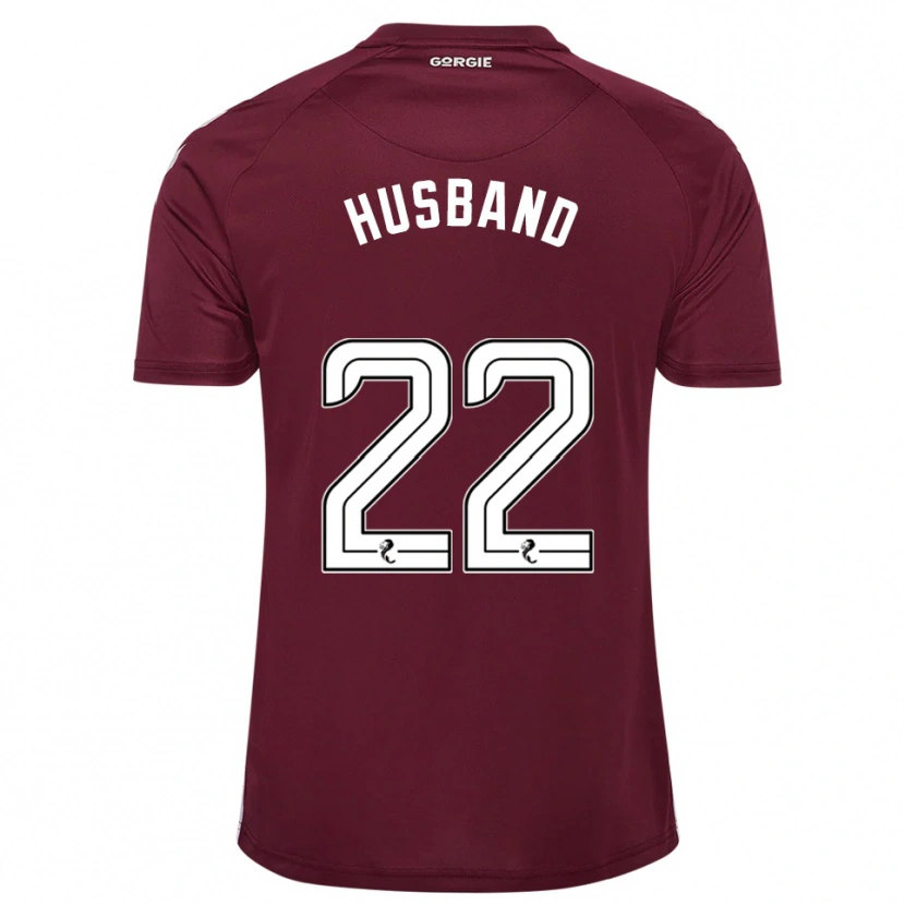 Danxen Barn Jessica Husband #22 Vinröd Vit Hemmatröja Matchtröjor 2025/26 Tröjor T-Tröja