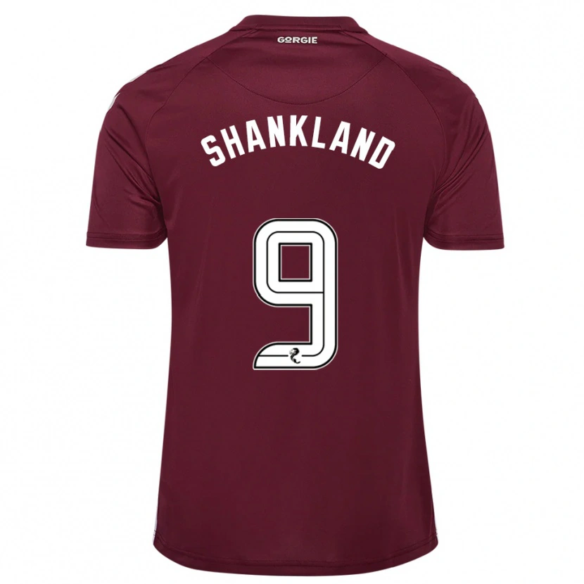 Danxen Barn Lawrence Shankland #9 Vinröd Vit Hemmatröja Matchtröjor 2025/26 Tröjor T-Tröja