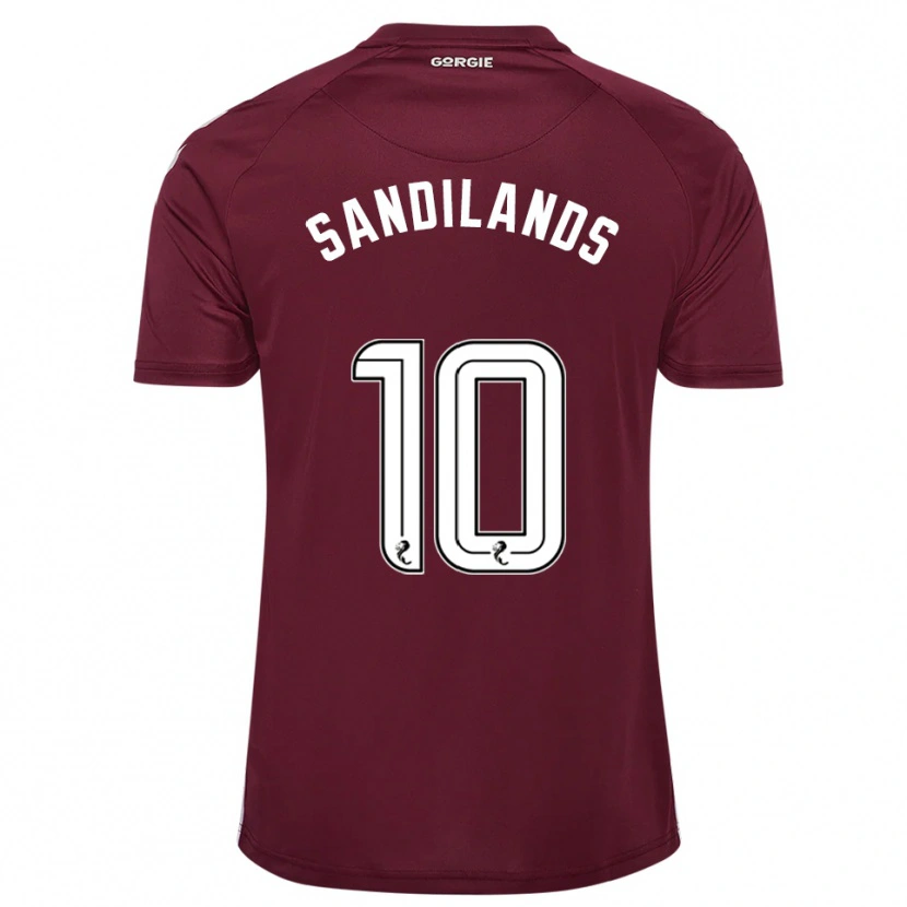 Danxen Barn Callum Sandilands #10 Vinröd Vit Hemmatröja Matchtröjor 2025/26 Tröjor T-Tröja