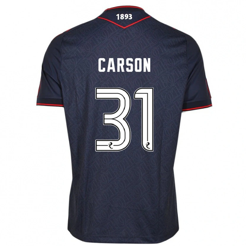 Danxen Barn Trevor Carson #31 Marin Vit Hemmatröja Matchtröjor 2025/26 Tröjor T-Tröja