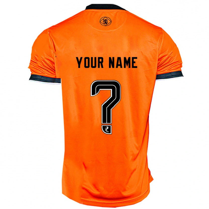 Danxen Barn Ditt Namn #0 Orange Svart Hemmatröja Matchtröjor 2025/26 Tröjor T-Tröja