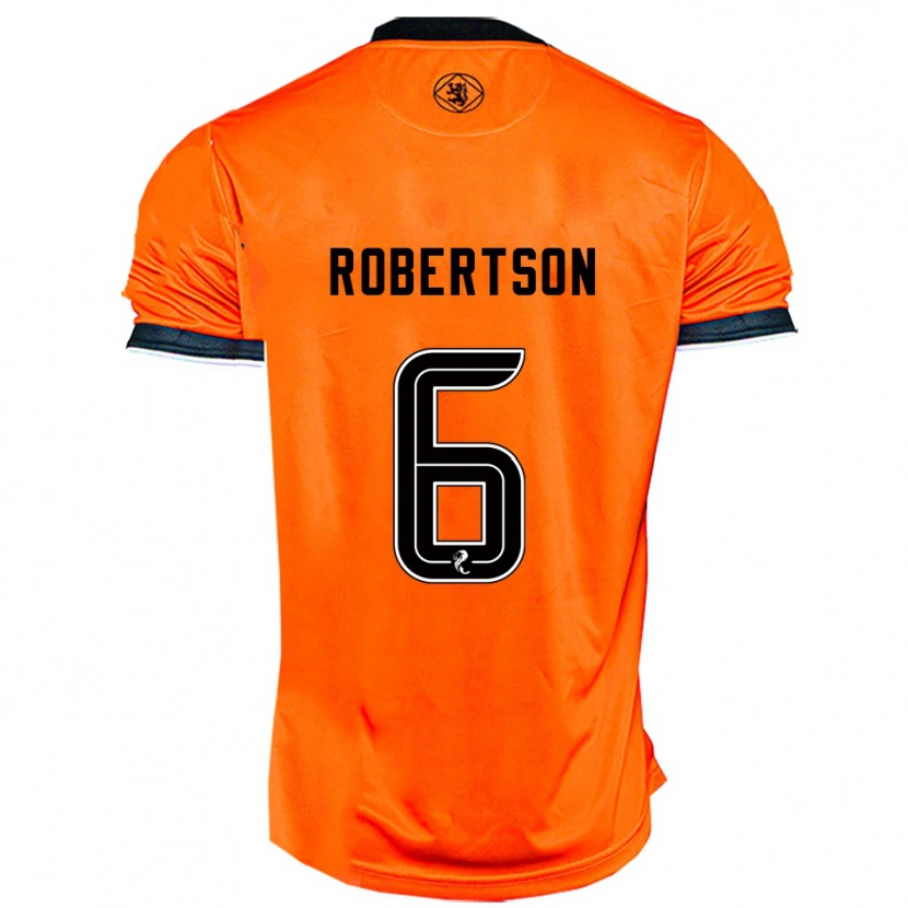 Danxen Barn Ashley Robertson #6 Orange Svart Hemmatröja Matchtröjor 2025/26 Tröjor T-Tröja