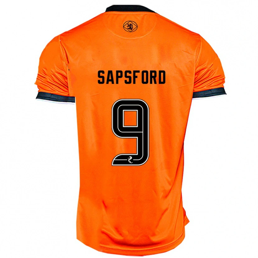 Danxen Barn Zachary Sapsford #9 Orange Svart Hemmatröja Matchtröjor 2025/26 Tröjor T-Tröja