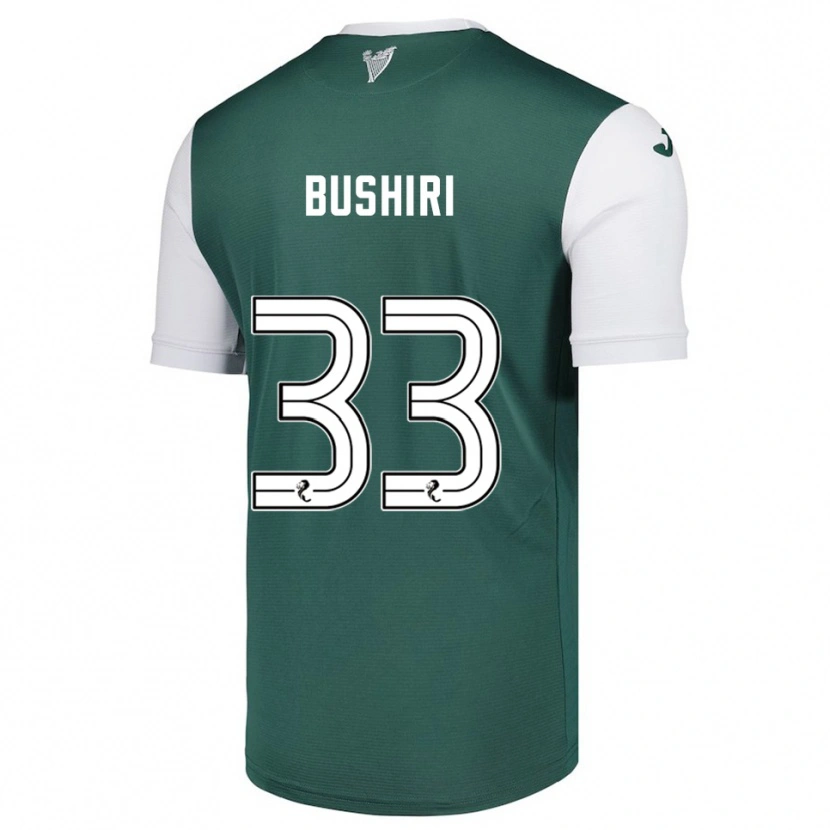 Danxen Barn Rocky Bushiri #33 Grön Vit Hemmatröja Matchtröjor 2025/26 Tröjor T-Tröja