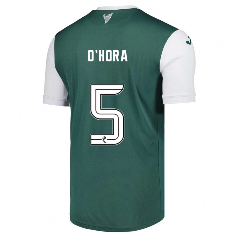 Danxen Barn Warren O'hora #5 Grön Vit Hemmatröja Matchtröjor 2025/26 Tröjor T-Tröja