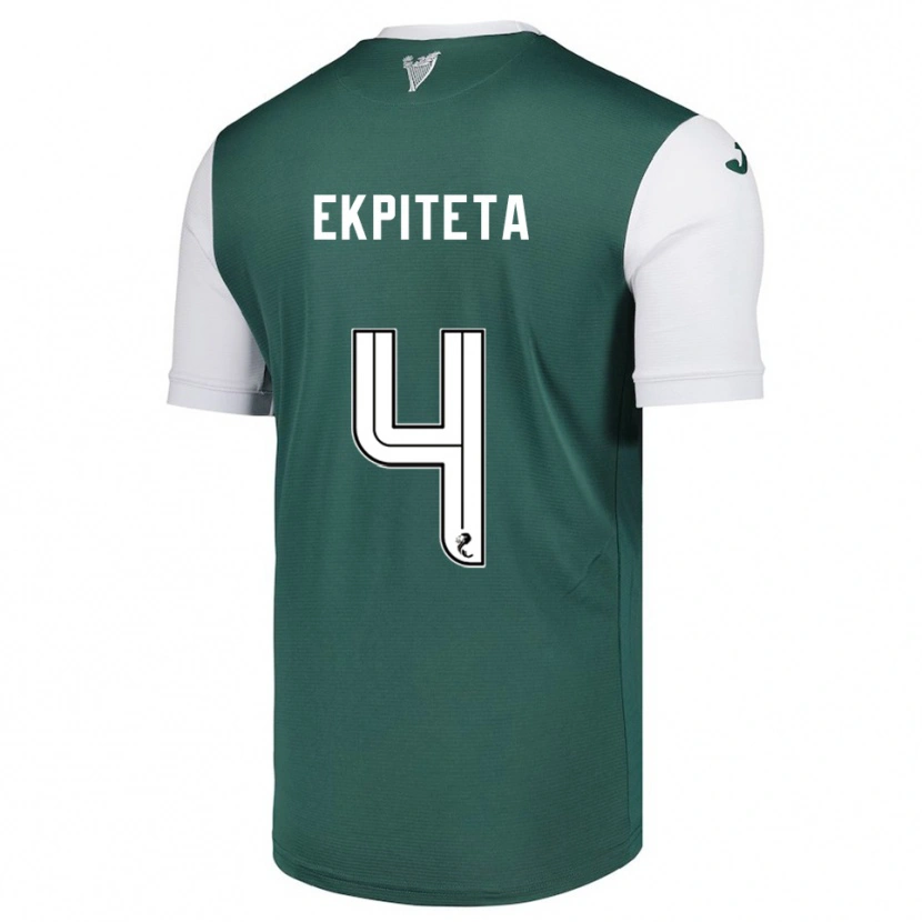 Danxen Barn Marvin Ekpiteta #4 Grön Vit Hemmatröja Matchtröjor 2025/26 Tröjor T-Tröja