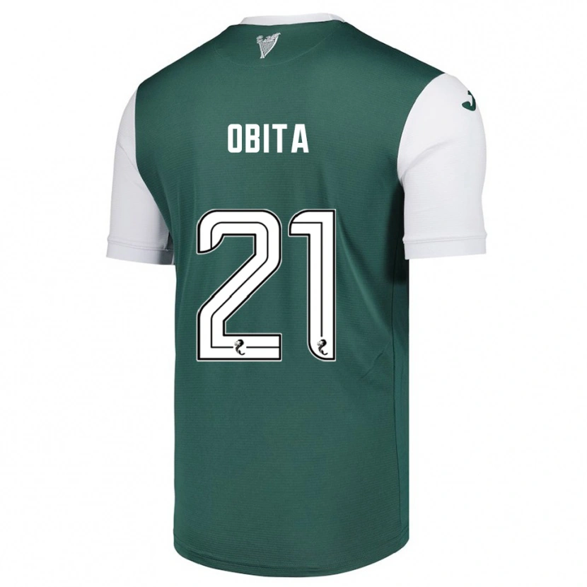 Danxen Barn Jordan Obita #21 Grön Vit Hemmatröja Matchtröjor 2025/26 Tröjor T-Tröja