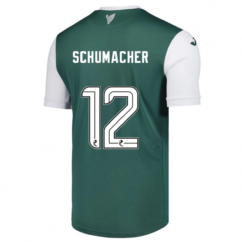Danxen Barn Noa Schumacher #12 Grön Vit Hemmatröja Matchtröjor 2025/26 Tröjor T-Tröja