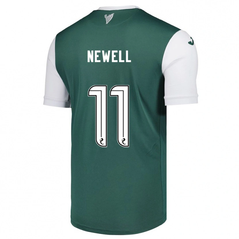 Danxen Barn Joe Newell #11 Grön Vit Hemmatröja Matchtröjor 2025/26 Tröjor T-Tröja