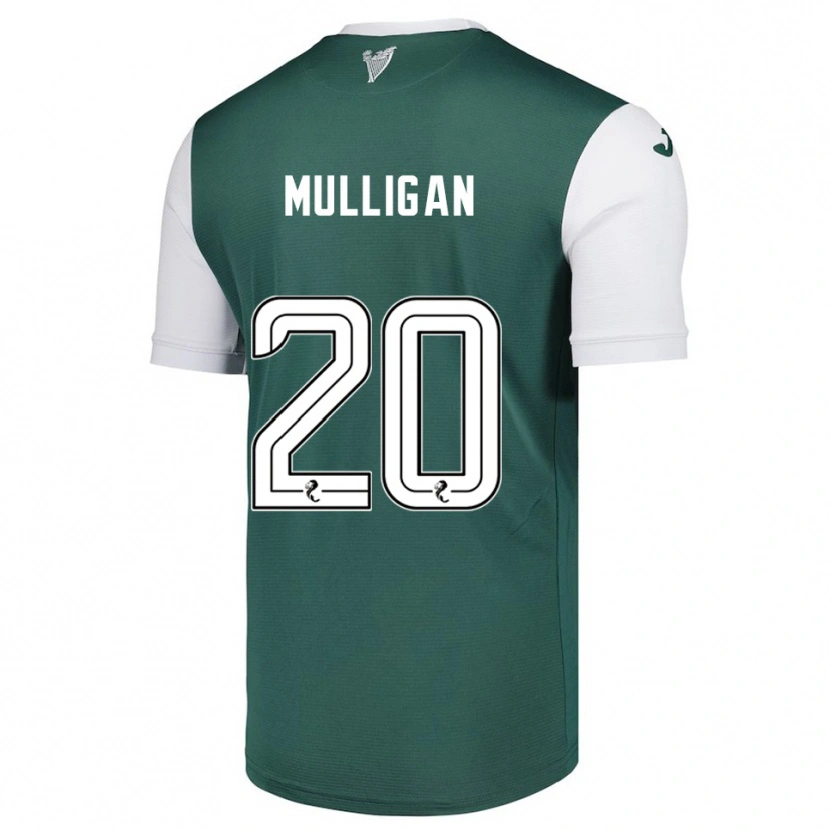 Danxen Barn Josh Mulligan #20 Grön Vit Hemmatröja Matchtröjor 2025/26 Tröjor T-Tröja