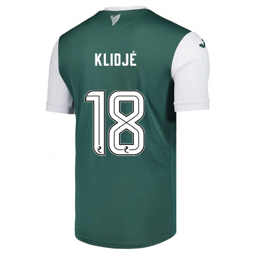 Danxen Barn Thibault Klidjé #18 Grön Vit Hemmatröja Matchtröjor 2025/26 Tröjor T-Tröja