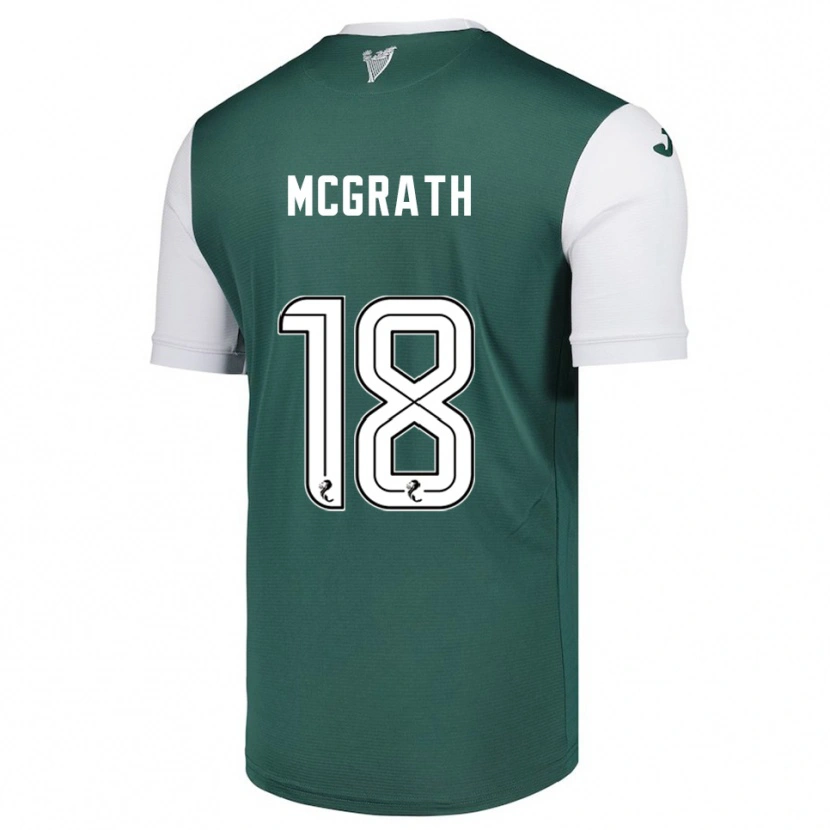 Danxen Barn Joseph Mcgrath #18 Grön Vit Hemmatröja Matchtröjor 2025/26 Tröjor T-Tröja