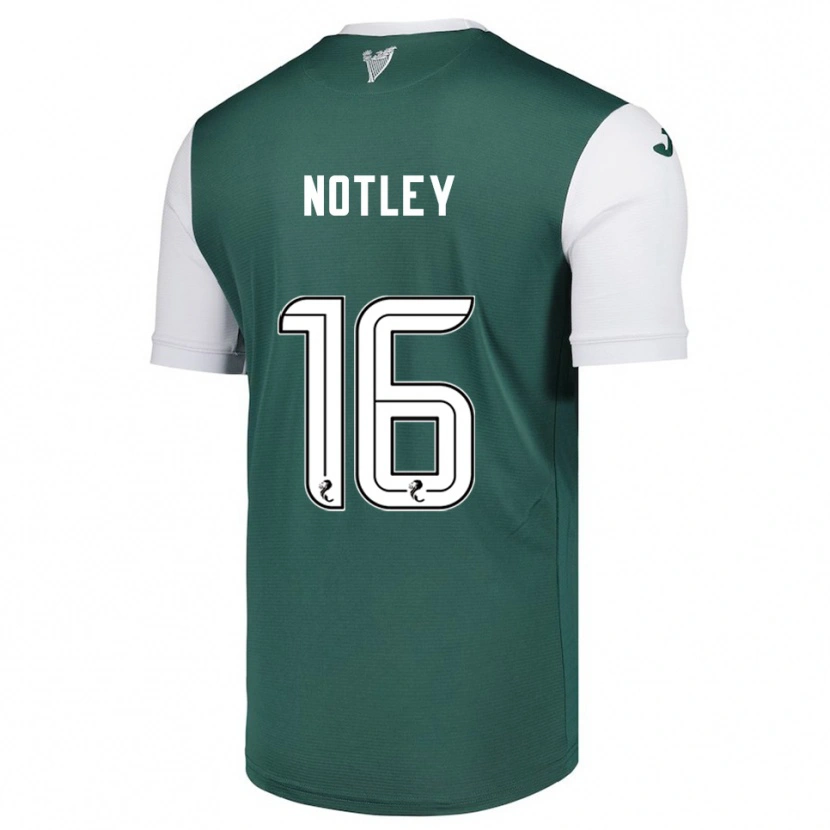 Danxen Barn Ellis Notley #16 Grön Vit Hemmatröja Matchtröjor 2025/26 Tröjor T-Tröja