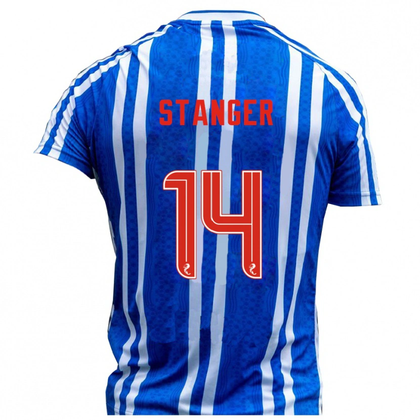 Danxen Barn George Stanger #14 Blå Vit Hemmatröja Matchtröjor 2025/26 Tröjor T-Tröja