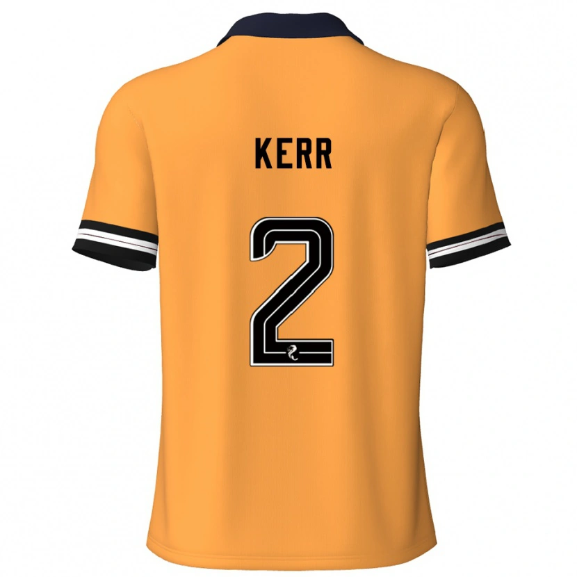 Danxen Barn Cammy Kerr #2 Gul Svart Hemmatröja Matchtröjor 2025/26 Tröjor T-Tröja