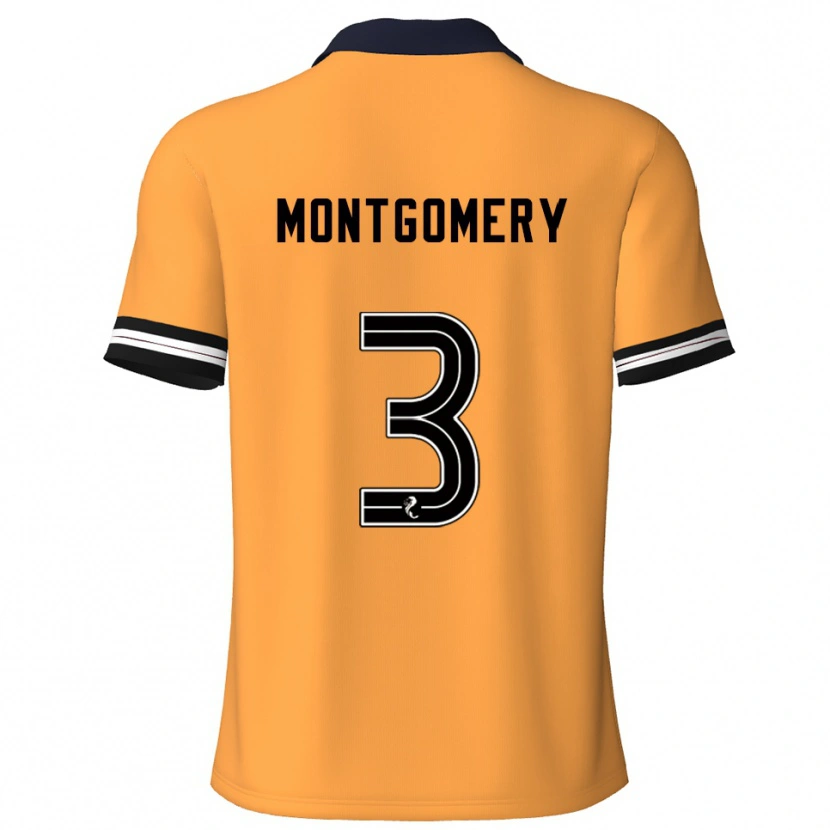 Danxen Barn Adam Montgomery #3 Gul Svart Hemmatröja Matchtröjor 2025/26 Tröjor T-Tröja
