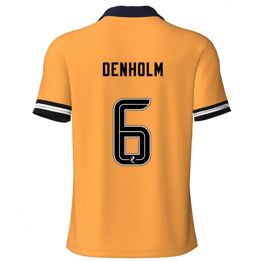 Danxen Barn Aidan Denholm #6 Gul Svart Hemmatröja Matchtröjor 2025/26 Tröjor T-Tröja