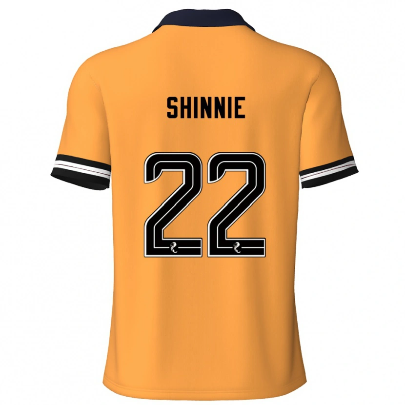 Danxen Barn Andrew Shinnie #22 Gul Svart Hemmatröja Matchtröjor 2025/26 Tröjor T-Tröja