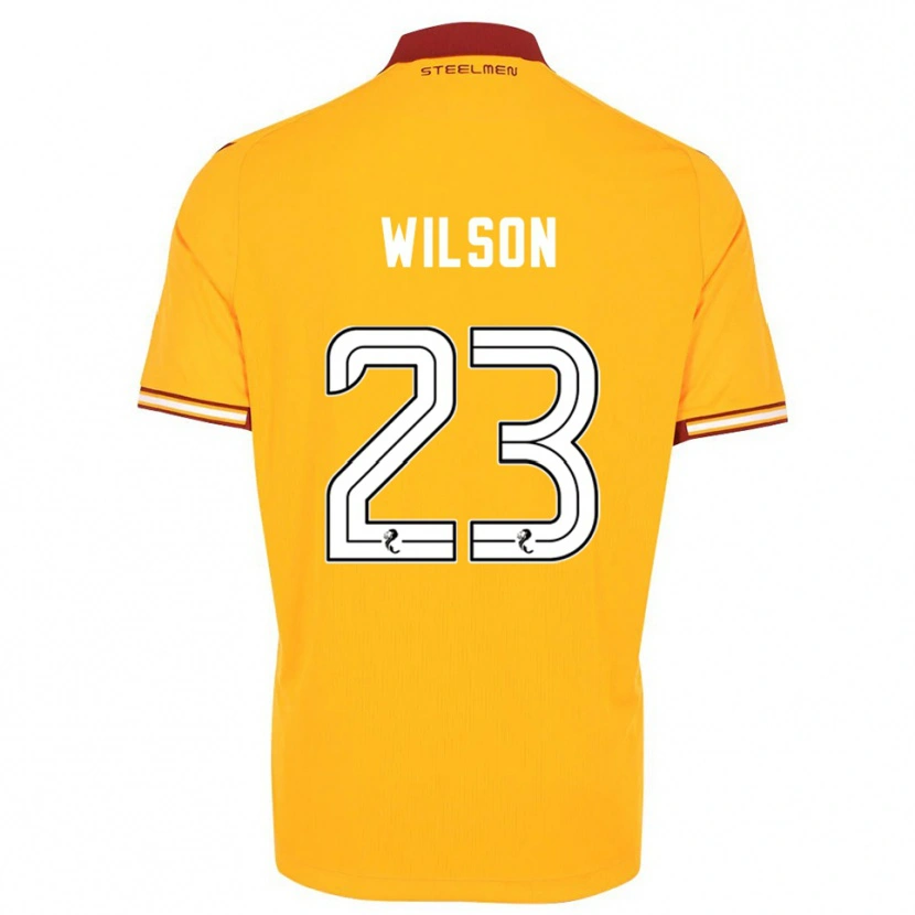Danxen Barn Ewan Wilson #23 Gul Vinröd Hemmatröja Matchtröjor 2025/26 Tröjor T-Tröja