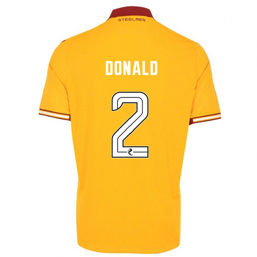 Danxen Barn Eve Donald #2 Gul Vinröd Hemmatröja Matchtröjor 2025/26 Tröjor T-Tröja