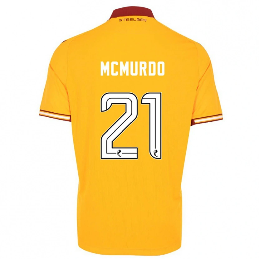 Danxen Barn Emma Mcmurdo #21 Gul Vinröd Hemmatröja Matchtröjor 2025/26 Tröjor T-Tröja