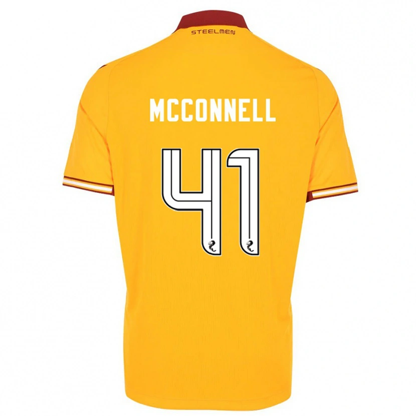 Danxen Barn Jack Mcconnell #41 Gul Vinröd Hemmatröja Matchtröjor 2025/26 Tröjor T-Tröja