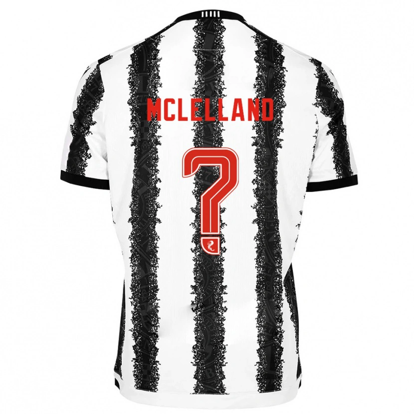 Danxen Barn Kenzie Mclelland #0 Vit Svart Hemmatröja Matchtröjor 2025/26 Tröjor T-Tröja