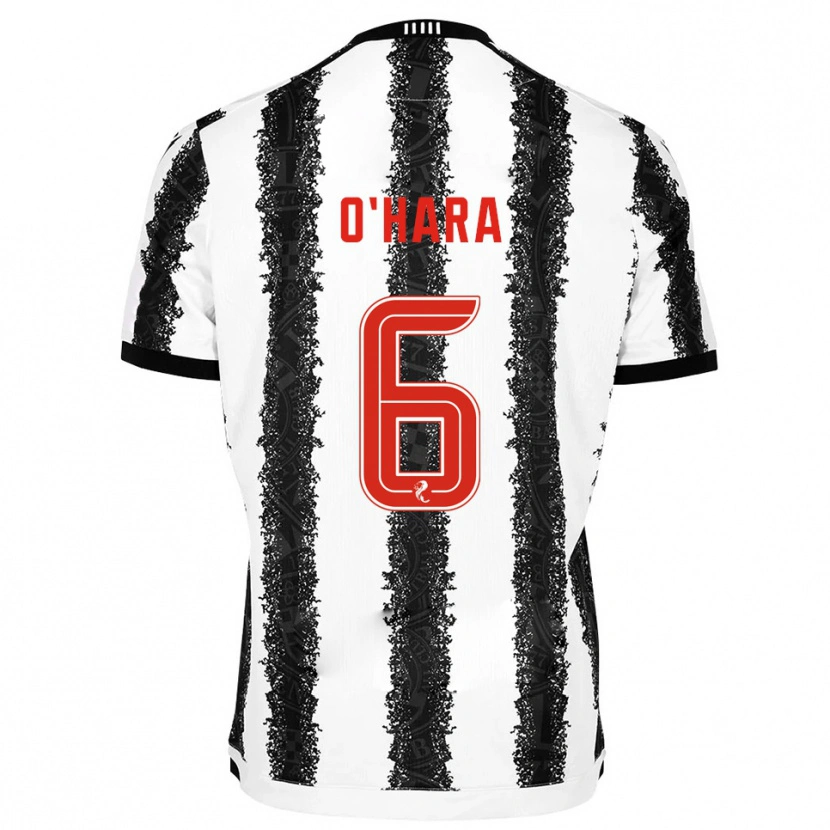 Danxen Barn Mark O'hara #6 Vit Svart Hemmatröja Matchtröjor 2025/26 Tröjor T-Tröja