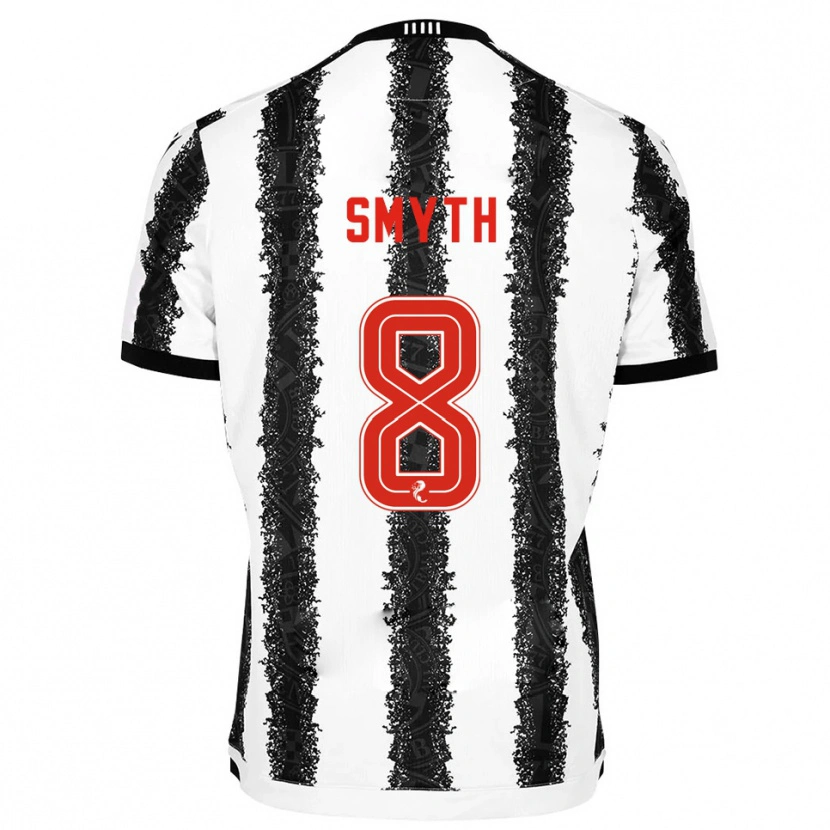 Danxen Barn Oisin Smyth #8 Vit Svart Hemmatröja Matchtröjor 2025/26 Tröjor T-Tröja