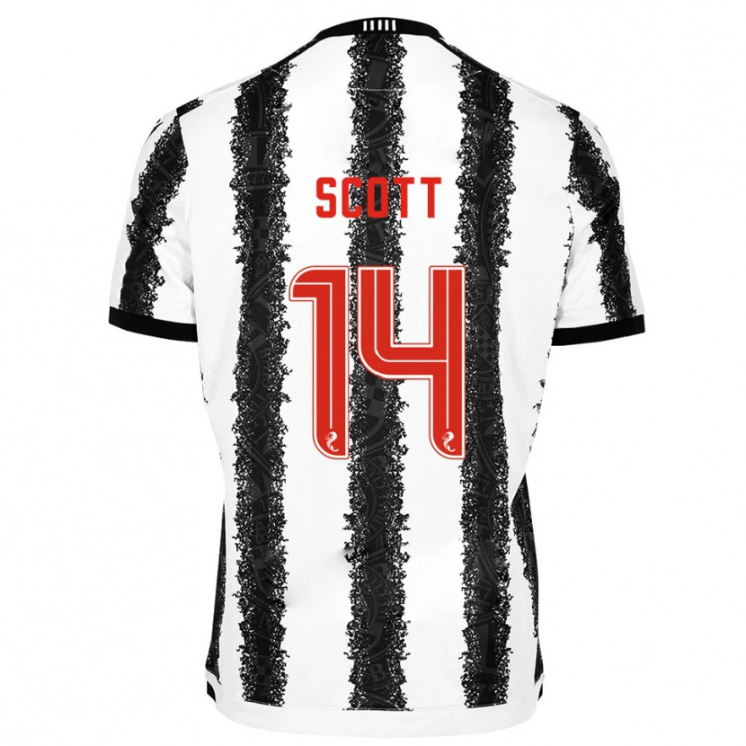 Danxen Barn James Scott #14 Vit Svart Hemmatröja Matchtröjor 2025/26 Tröjor T-Tröja
