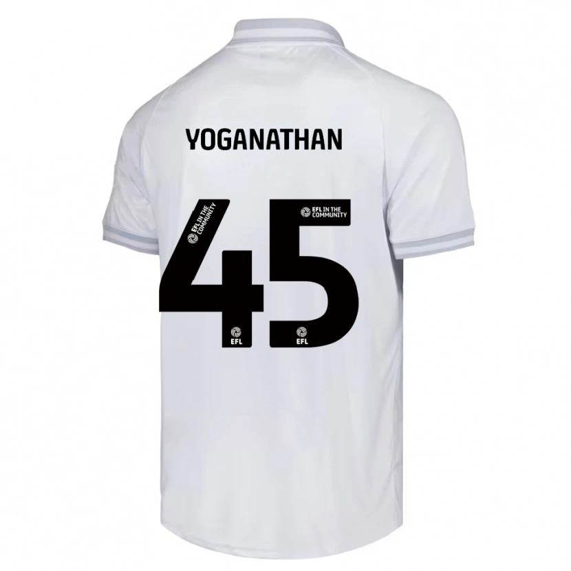 Danxen Barn Vimal Yoganathan #45 Vit Grå Svart Bortatröja Matchtröjor 2025/26 Tröjor T-Tröja