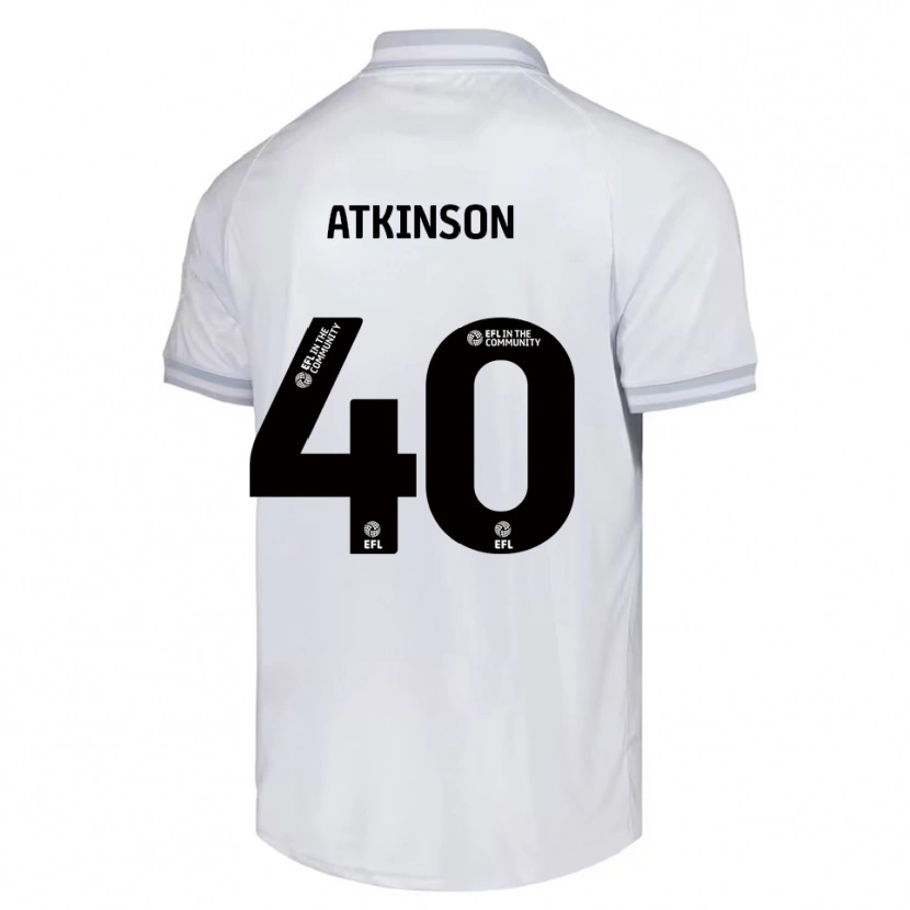 Danxen Barn Aaron Atkinson #40 Vit Grå Svart Bortatröja Matchtröjor 2025/26 Tröjor T-Tröja