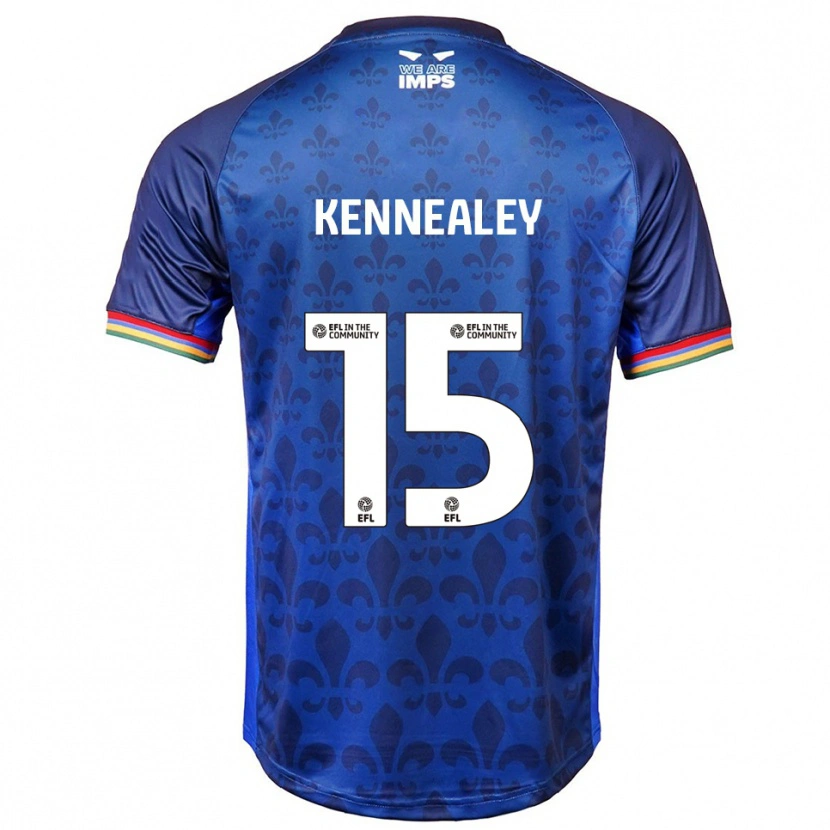 Danxen Barn Josh Kennealey #15 Blå Marin Bortatröja Matchtröjor 2025/26 Tröjor T-Tröja