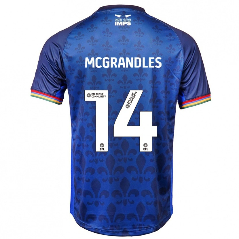 Danxen Barn Conor Mcgrandles #14 Blå Marin Bortatröja Matchtröjor 2025/26 Tröjor T-Tröja