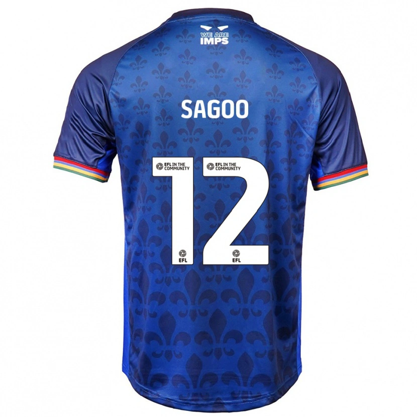 Danxen Barn Kian Sagoo #12 Blå Marin Bortatröja Matchtröjor 2025/26 Tröjor T-Tröja