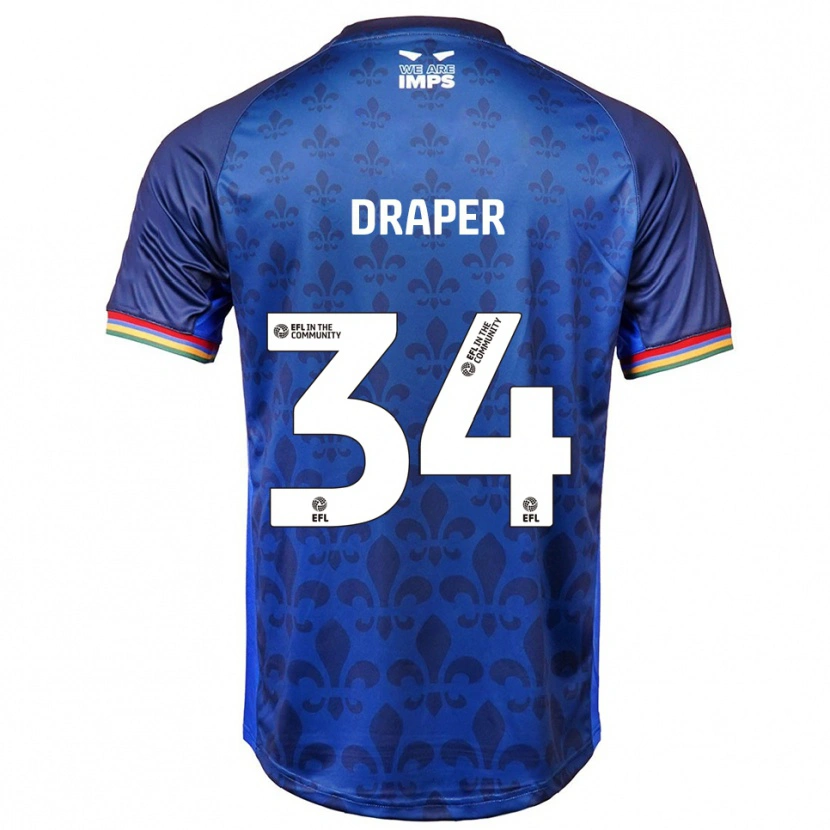 Danxen Barn Freddie Draper #34 Blå Marin Bortatröja Matchtröjor 2025/26 Tröjor T-Tröja