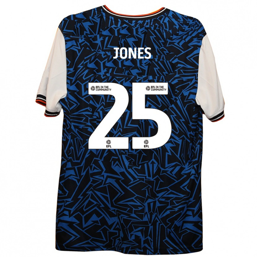 Danxen Barn Isaiah Jones #25 Blå Svart Vit Bortatröja Matchtröjor 2025/26 Tröjor T-Tröja