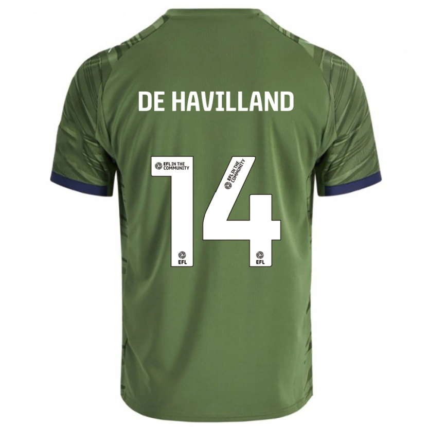 Danxen Barn Ryan De Havilland #14 Grön Vit Bortatröja Matchtröjor 2025/26 Tröjor T-Tröja